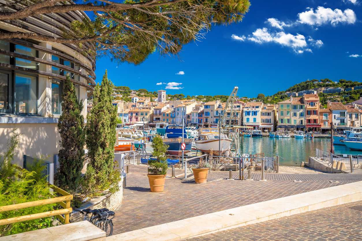 idyllic coastal town of cassis on french riviera waterfront view