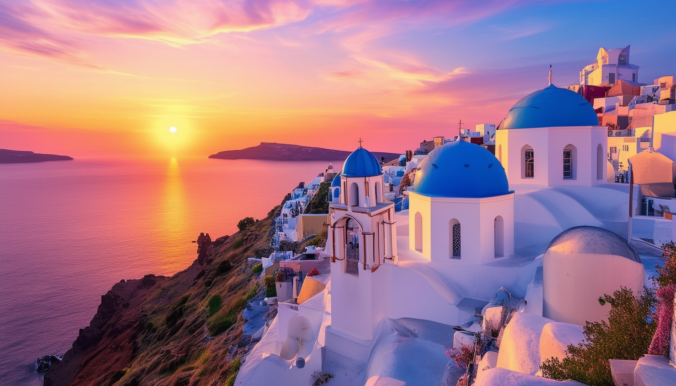 plongez dans la magie des couchers de soleil à oia, où les couleurs flamboyantes se mêlent à la beauté des paysages. découvrez les meilleurs spots pour admirer ce spectacle naturel saisissant et vivez une expérience inoubliable au cœur des cyclades.
